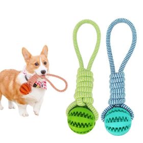 Dog Toys Treat Balls Interactive Hemp Rope (Color: Green)