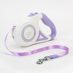 Streamer Led Lights Dog Leash (Color: Purple, Size: 5M)