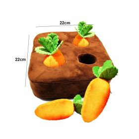 12 Plush Carrots Enrichment Dog Puzzle (Color: 4 Carrots 22x22cm)