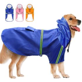 Waterproof Dog Raincoat Leisure Lightweight (Color: Blue)