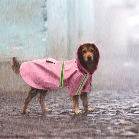 Waterproof Dog Raincoat Leisure Lightweight (Color: Pink)