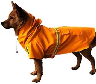 Waterproof Dog Raincoat Leisure Lightweight (Color: Orange)