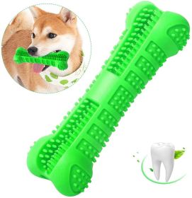 Chew Toy Stick Dog Toothbrush (Color: Green)