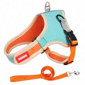 Dog Harnesses and dog leash set (Colour: Green, Specification (L * W): L)