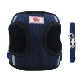 Dog Harnesses And Leash Set (Colour: Dark Blue, Specification (L * W): XS)