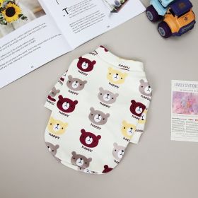 Dog clothes Autumn And Winter (Colour: 22 Happy Bear Undercoat - Red, Size: XL)