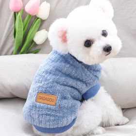Pet Sweater; For Small & Medium Dogs (Color: Navy Blue, Size: L)