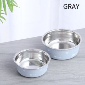 Dog Bowl For Food And Water (Color: Gray, Size: S)