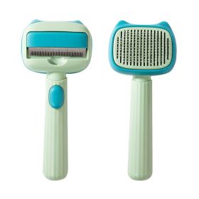 Pet Grooming Deshedding Dog Brush (Color: Green)