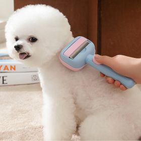 Pet Grooming Deshedding Dog Brush (Color: Blue)