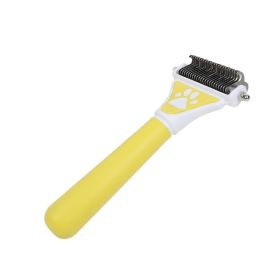 Dog Brush Pet Hair Remover (Color: Yellow)