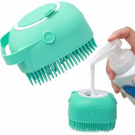 Pet Dog Shampoo Massager Brush Massage Comb (Color: Blue)