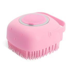 Pet Dog Shampoo Massager Brush Massage Comb (Color: Pink)