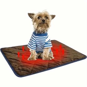 Dog Bed, Non-Slip Mat With Heat (Color: Brown, Size: S)