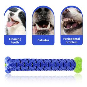 Dog Toys Toothbrush Molar Brushing Stick (Color: Blue)