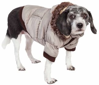 Metallic Fashion Pet Parka Coat (Size: Small)