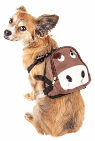 'Mooltese' Large-Pocketed Compartmental Animated Dog Harness Backpack. (Size: Small)