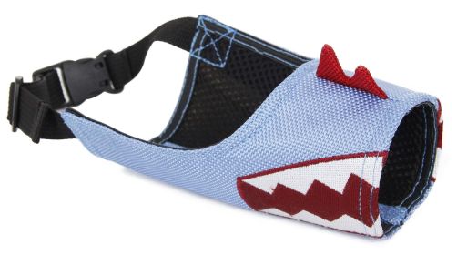 Pet Life Fumigation Adjustable Designer Dog Muzzle (Color: Blue, Size: Small)