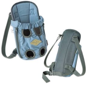 Touchdog 'Wiggle-Sack' Fashion Designer Front and Backpack Dog Carrier (Color: Blue, Size: Medium)