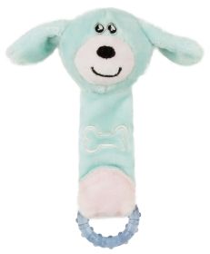Dog Life Moo-Born' Plush Squeaky Toy (Color: Blue)