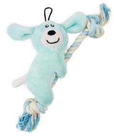 Dog Life 'Broom-Lick' Plush and Jute Rope (Color: Blue)