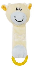 Dog Life Moo-Born' Plush Squeaky Toy (Color: Yellow)