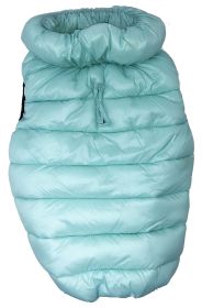 Pet Life 'Pursuit' Quilted Ultra-Plush Thermal Dog Jacket (Color: Aqua, Size: Medium)