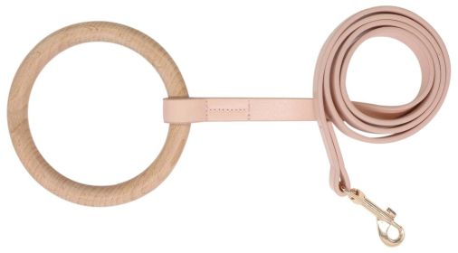 Pet Life 'Ever-Craft' Boutique Series Beechwood and Leather Designer Leash (Color: Pink)