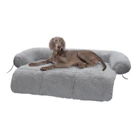 Dog Mat Furniture Protector Fluffy Dog Couch Bed (Color: Light Gray, Size: XL)