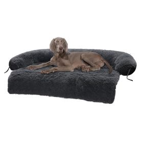 Dog Mat Furniture Protector Fluffy Dog Couch Bed (Color: Dark Gray, Size: XL)