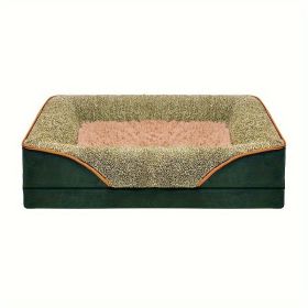 Removable And Washable Dog Sofa And Dog Bed (Color: Green, Size: L ( 39.37*23.62*6.3 in ))