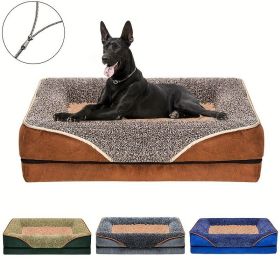 Removable And Washable Dog Sofa And Dog Bed (Color: Brown, Size: XL ( 47.24 * 31.5 * 6.3 in ))