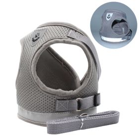 Dog Harnesses With Leash (Colour: Silver Grey, Specification (L * W): XS)