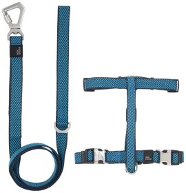 Pet Life 'Escapade' Outdoor Series 2-in-1 Convertible Dog Leash and Harness (Color: Blue, Size: Medium)