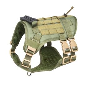 Tactical Dog Harness For Small Medium Large Dog (Color: Army Green, Size: L)