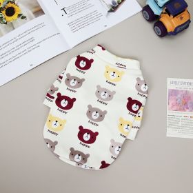 Dog clothes Autumn And Winter (Colour: 22 Happy Bear Undercoat - Red, Size: M)