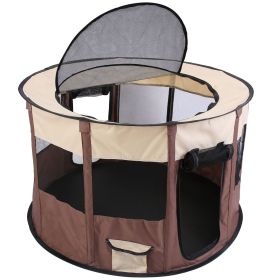 Portable, Foldable Playpen for Dog, Included Carry Bag (Size: S)