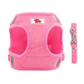 Dog Harnesses And Leash Set (Colour: Pink, Specification (L * W): XL)