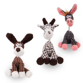 1pc Dog Sounding Chew Toy (Color: Brown)