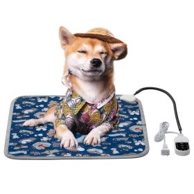 Pet Heating Pad Dog Electric Waterproof Mat Warming Bed Indoor Heated Bed (Color: Blue, Size: Small)