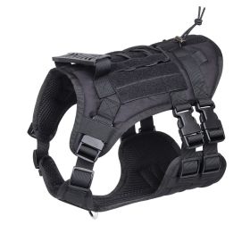 Tactical Dog Harness For Small Medium Large Dog (Color: Black, Size: S)