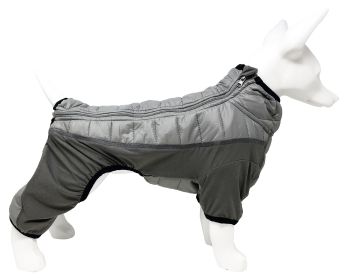 Pet Life 'Aura-Vent' Lightweight 4-Season Stretch and Quick-Dry Full Body Dog Jacket (Color: Grey, Size: X-Small)