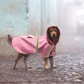 Waterproof Dog Raincoat Leisure Lightweight (Color: Pink)