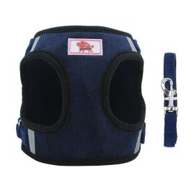 Dog Harnesses And Leash Set (Colour: Dark Blue, Specification (L * W): L)