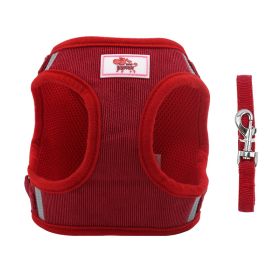 Dog Harnesses And Leash Set (Colour: Red, Specification (L * W): L)