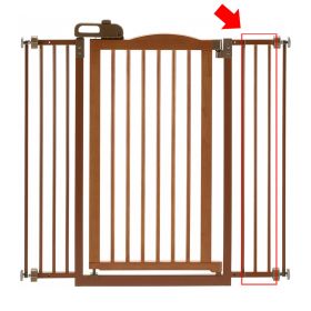 Tall One Wood Gate Extension (Option: Touch Gate II Extension in Brown)