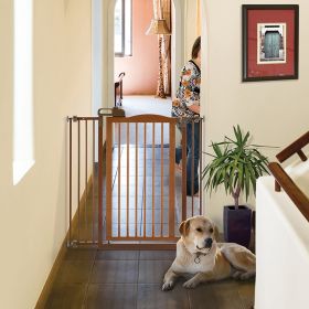 Tall One Wood Gate Extension (Option: Touch Gate II in Brown)