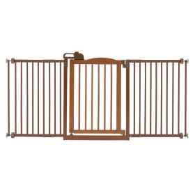 One Wood Gate Extension (Option: Touch Gate II Wide in Brown)