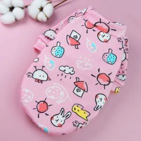 Small Dog Hoodie Coat (Color: Pink Strawberry, Size: L for 3.5-4.5kg)