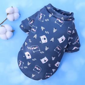Small Dog Hoodie Coat (Color: Blue Tree, Size: XL for 4.5-5.5kg)